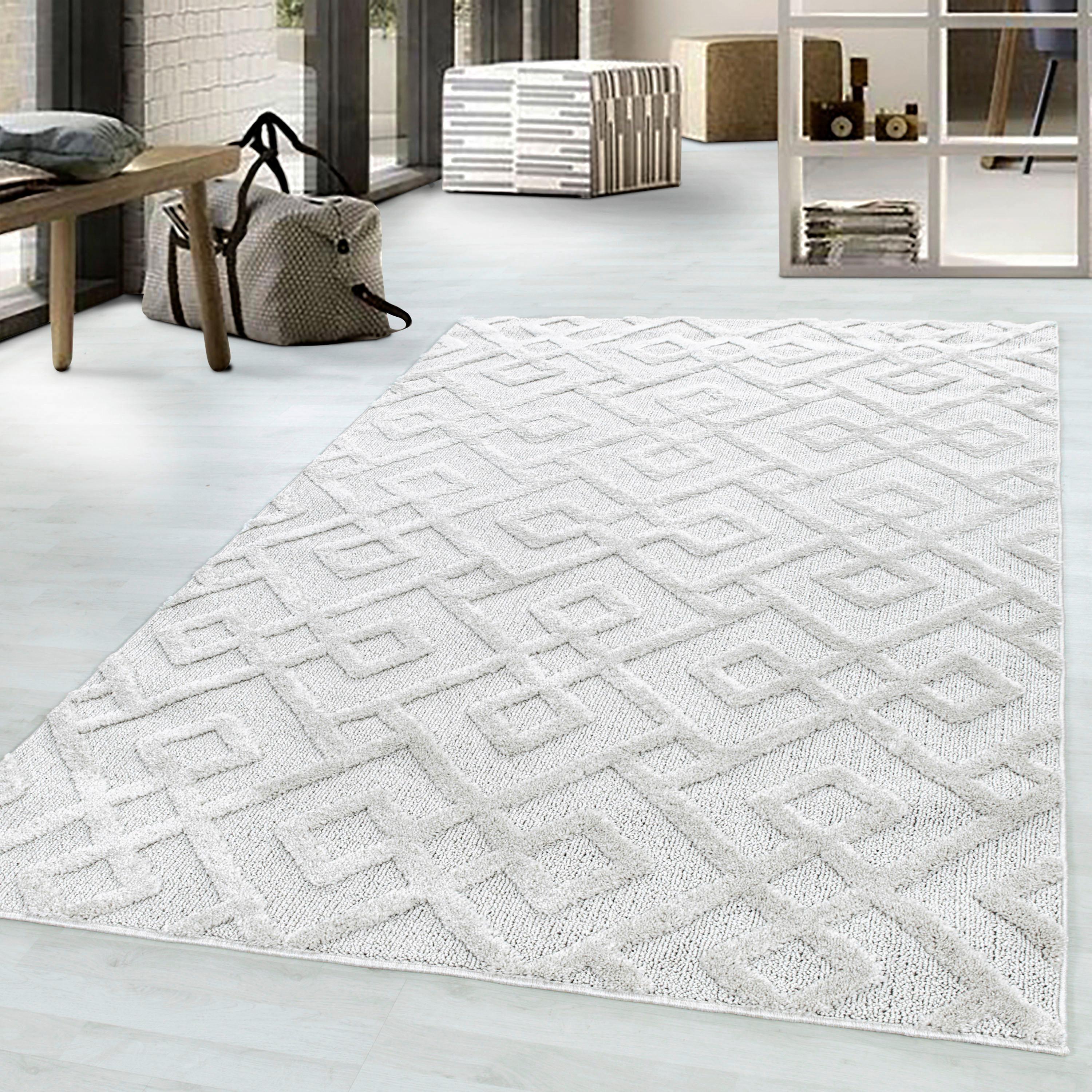 Webteppich Pisa Creme ca. 240x340cm - Creme, KONVENTIONELL, Textil (240/340cm)