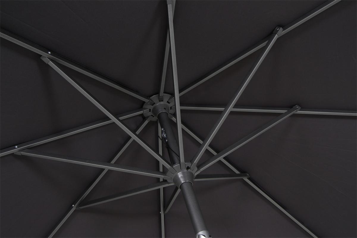 Sonnenschirm BHT: 250x258x250 cm, wetterbeständig, Anthrazit - Anthrazit, KONVENTIONELL, Textil/Metall (250/250cm) - Siena Garden