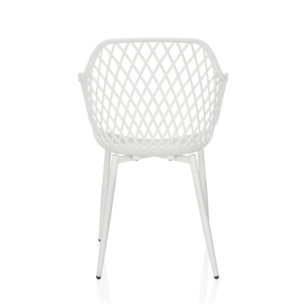 Vrtni Stol Begio L, Bela - bela, Moderno, kovina/umetna masa (56/81/50cm) - MID.YOU