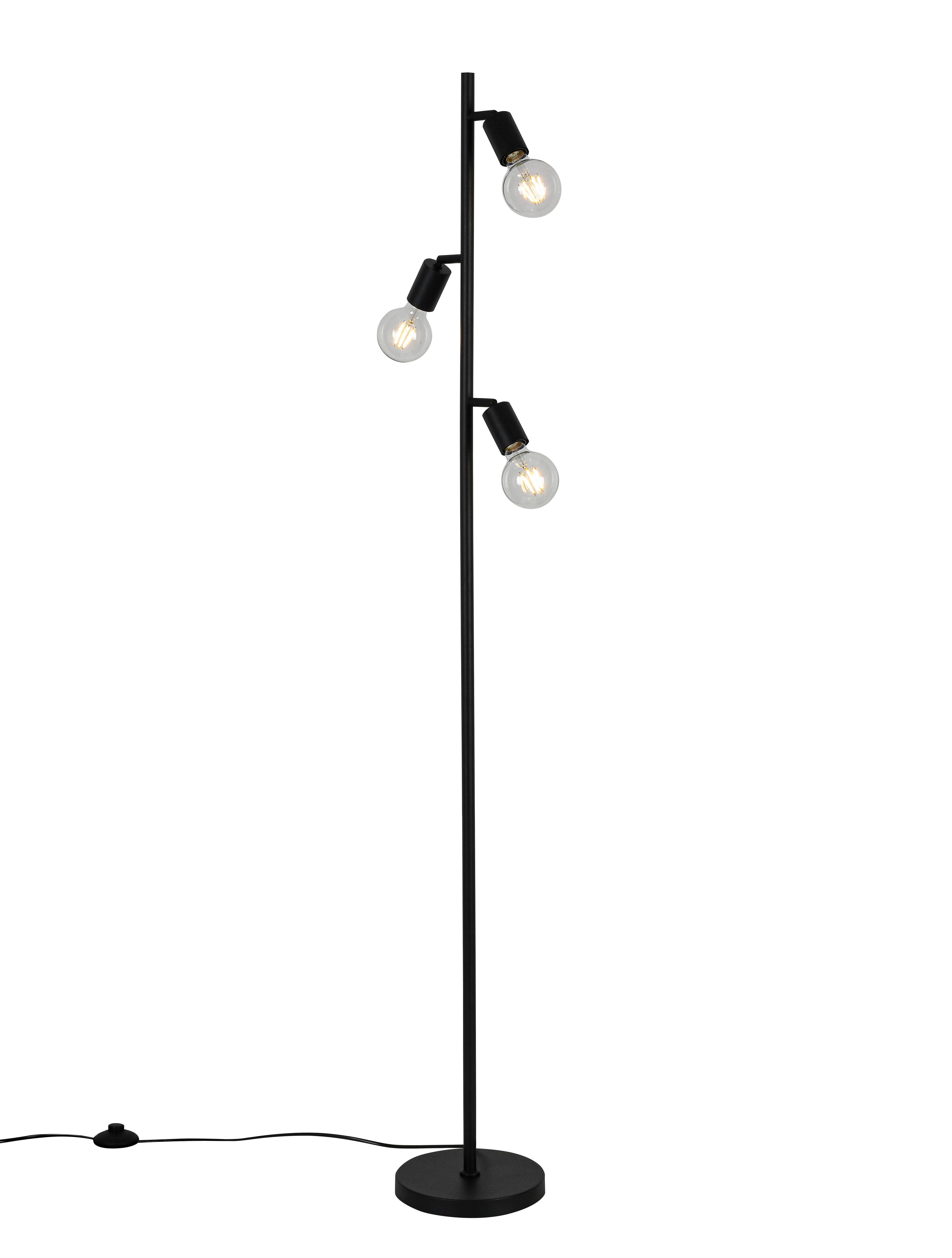 GOLVLAMPA STEFAN - svart, Basics, metall/plast (22cm) - Mömax