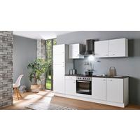 Küchenblock White-Classic Weiß B: ca. 270 cm - Silberfarben/Graphitfarben, KONVENTIONELL, Holzwerkstoff/Kunststoff (270cm) - Menke