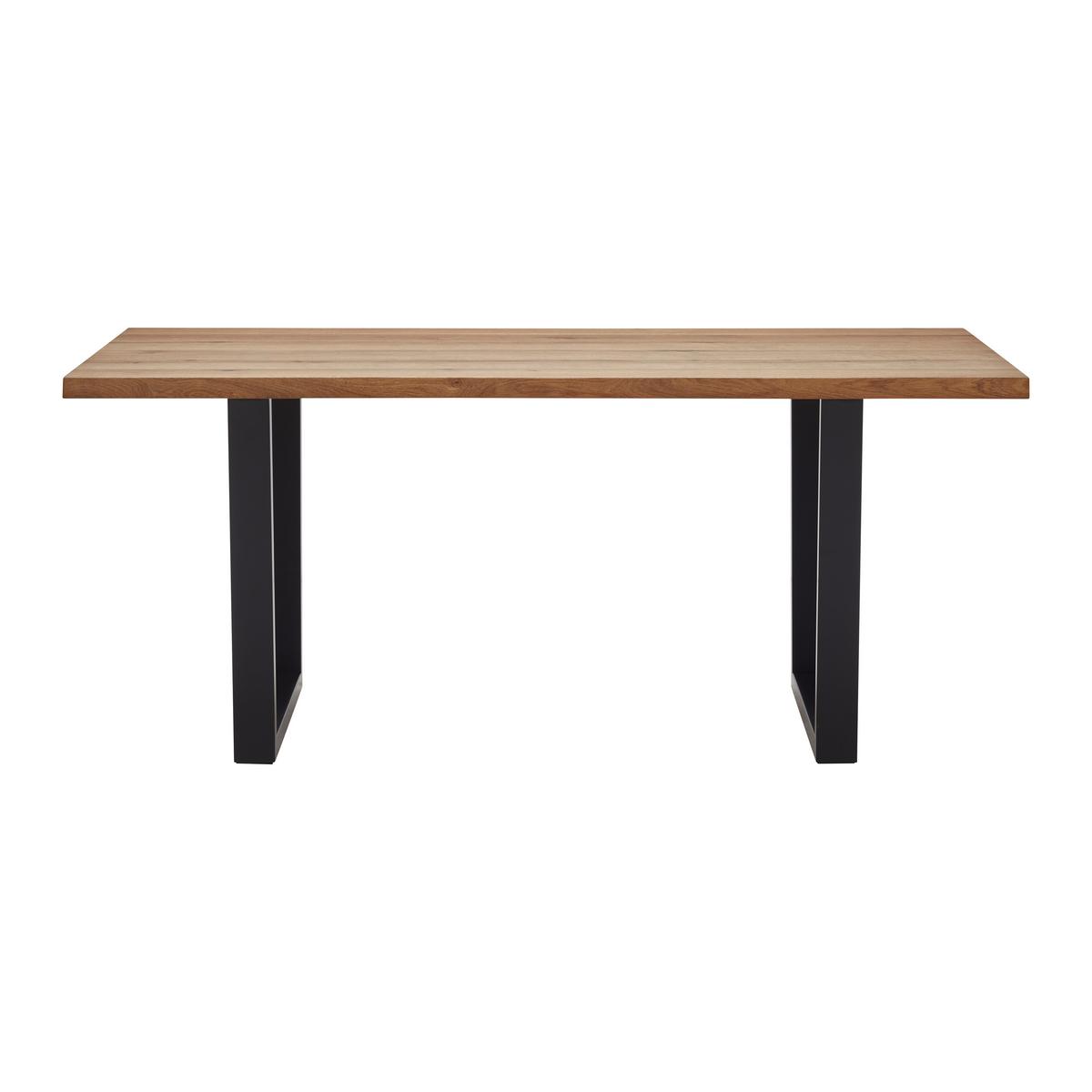 Masă JUNO - culoare lemn stejar/negru, Modern, lemn/metal (180/90/76cm) - Bessagi Home