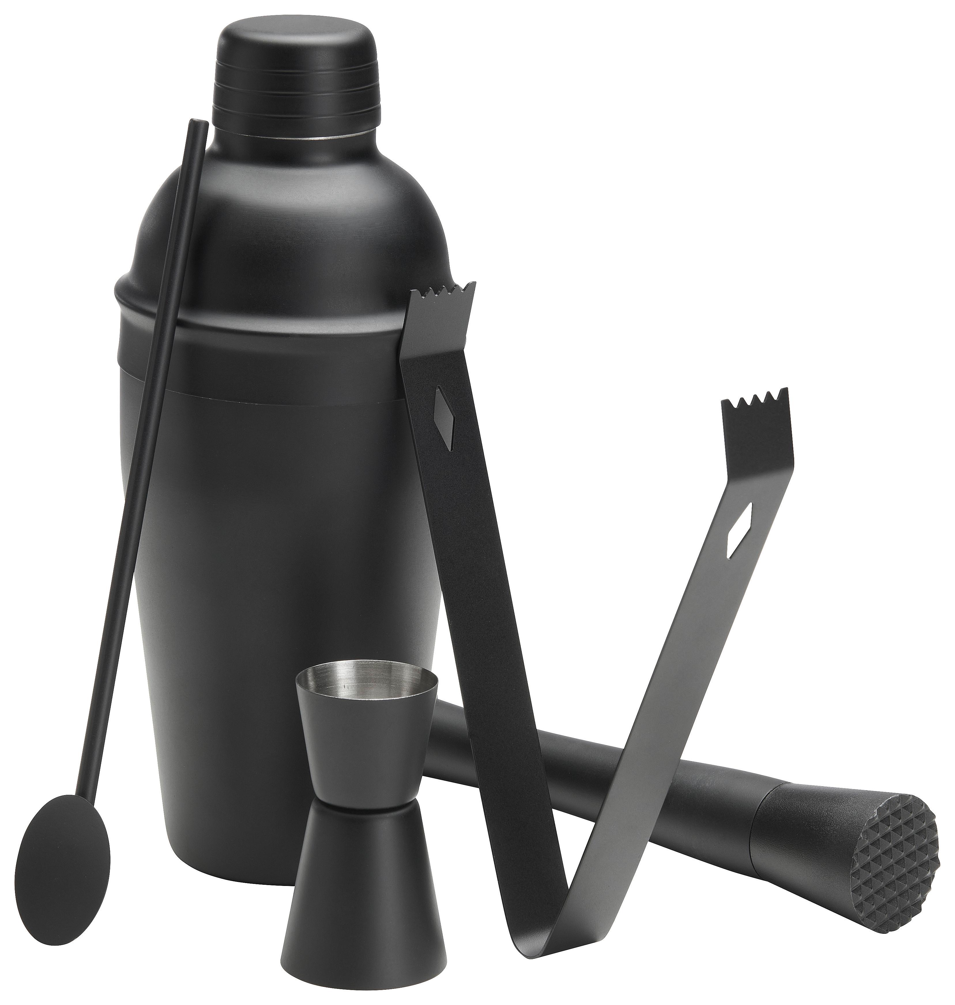 ZESTAW BAROWY HG38337 - czarny, Trend, metal - Novel