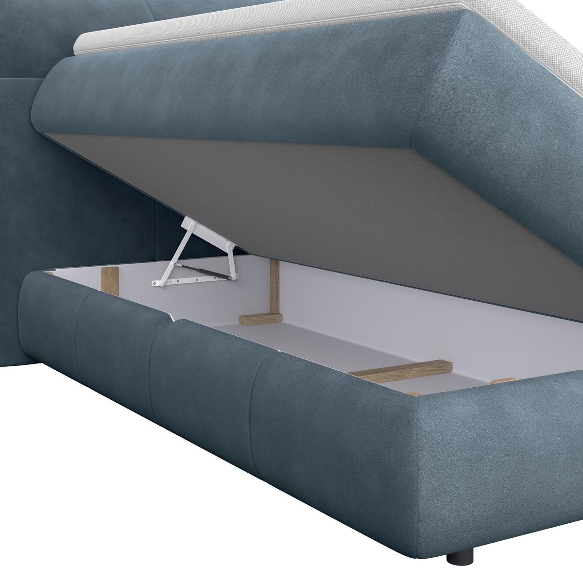 Boxspring Krevet Carmelo - zelena/crna, Trendi, tekstil/plastika (160/200cm) - Premium Living