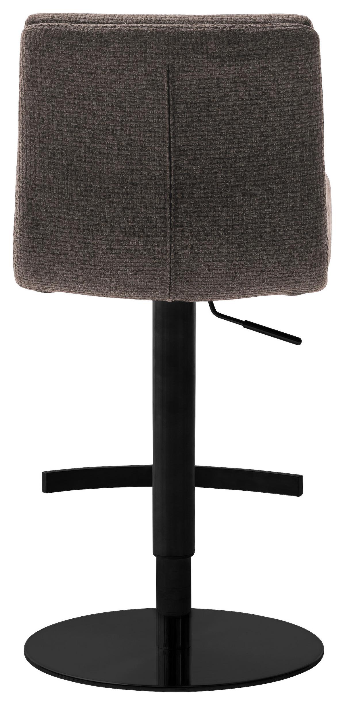 STOŁEK BAROWY LEXINGTON - czarny/cappuccino, Design, metal/tkanina (43/84/52cm) - Dieter Knoll