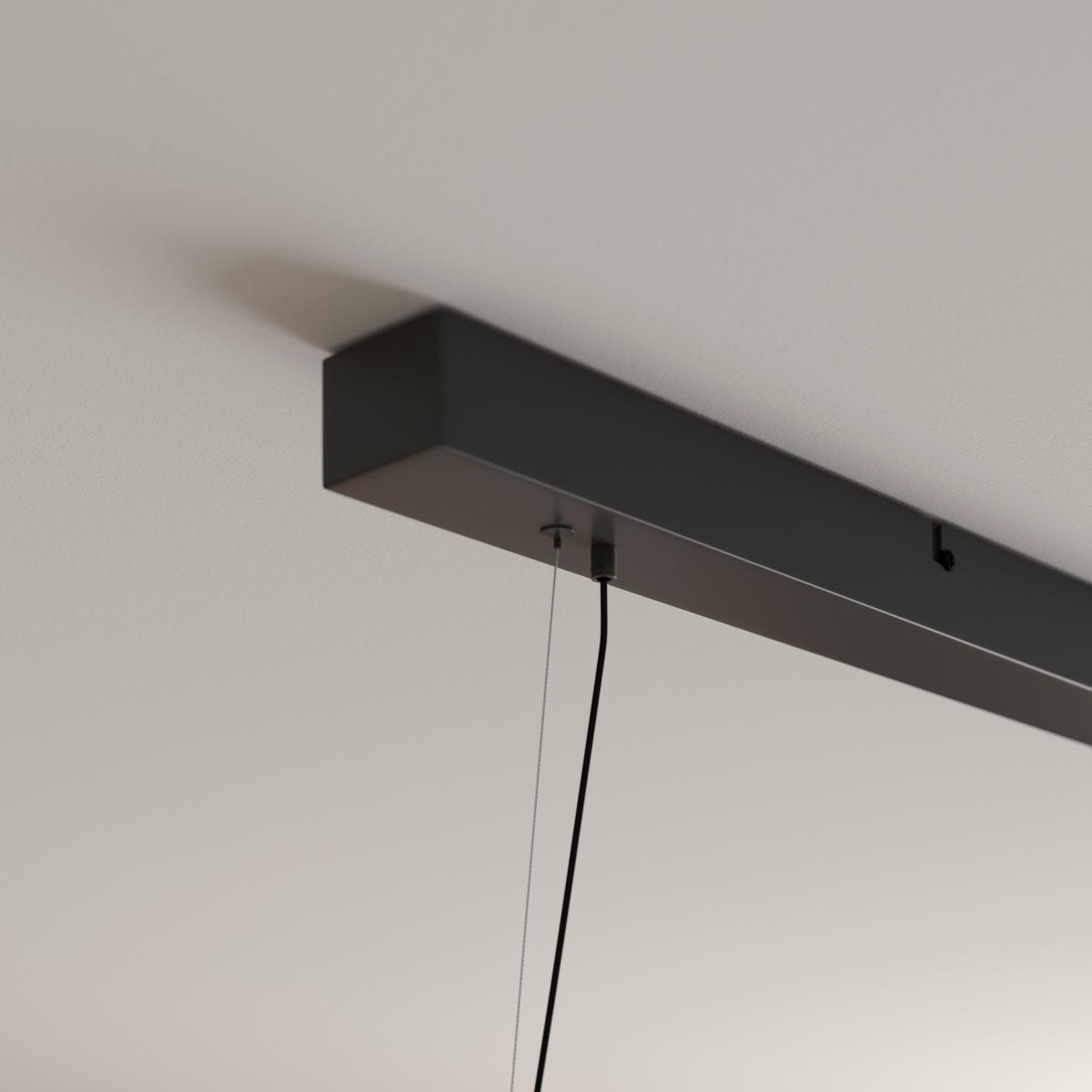 LAMPA WISZĄCA LED BURY *SBN* - czarny, Design, metal (118/22/150cm) - Novel
