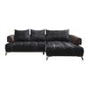 Ecksofa Morgan Anthrazit - Anthrazit/Schwarz, Modern, Textil/Metall (262/184cm) - Mömax