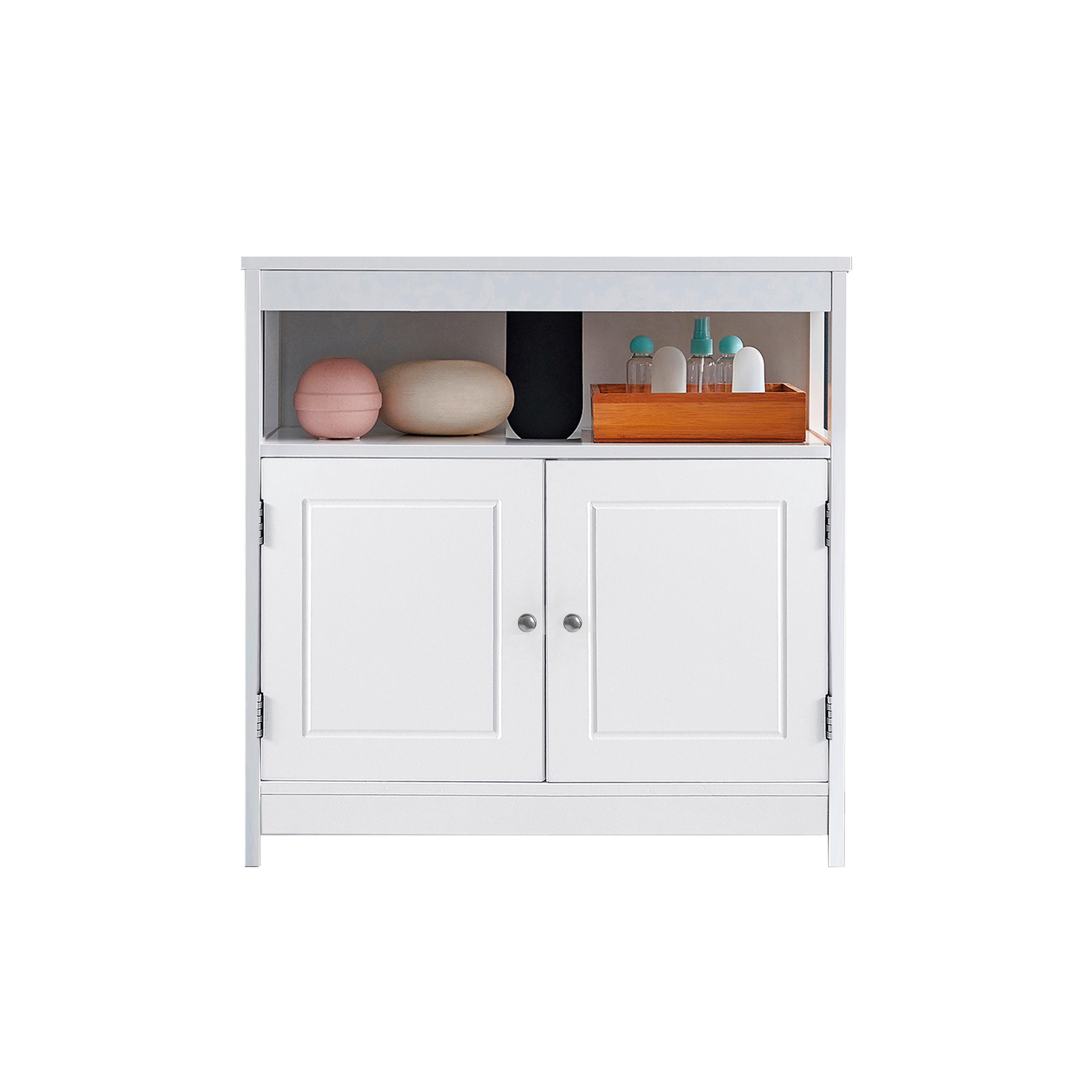 WASCHBECKENUNTERSCHRANK WASHBASIN CABINET - Weiß, MODERN, Holzwerkstoff/Metall (60/60/30cm) - MID.YOU