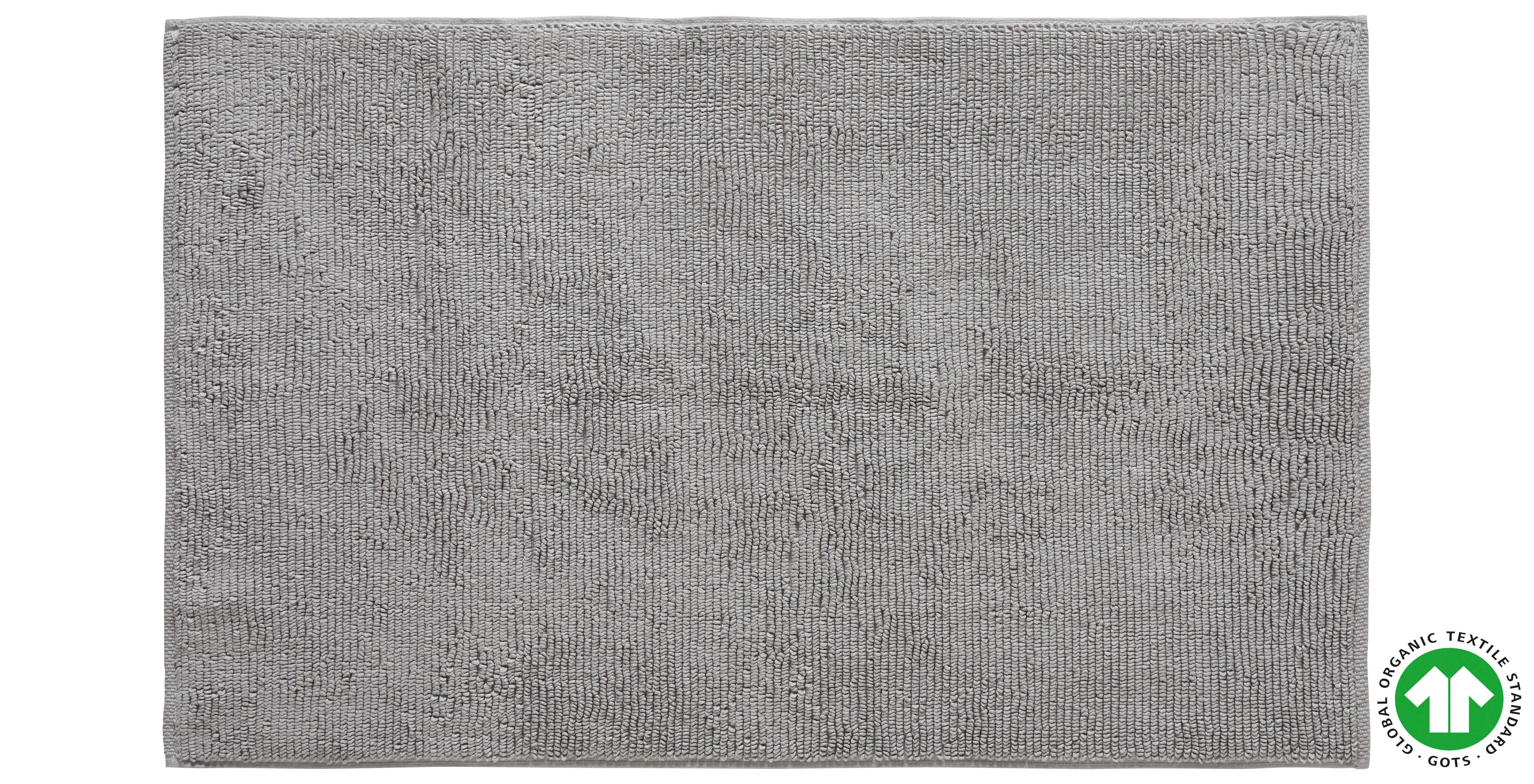 Badematte Bio Hanna in Grau ca. 60x100cm - Grau, Natur, Textil (60/100cm) - ecoTree