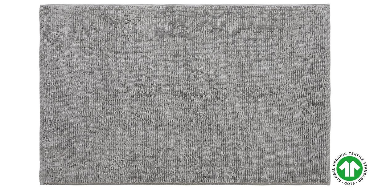 Badematte Bio Hanna in Grau ca. 60x100cm - Grau, Natur, Textil (60/100cm) - ecoTree