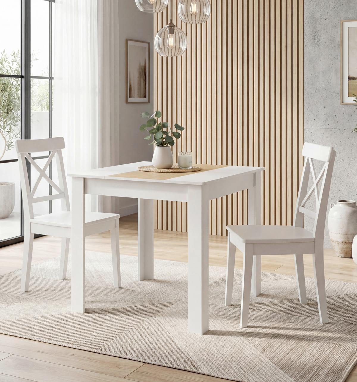 Esstisch Vcm Esstisch "disalo" 80x80 - Honigeiche/Weiss, Modern, Holzwerkstoff (80/80/75cm) - MID.YOU