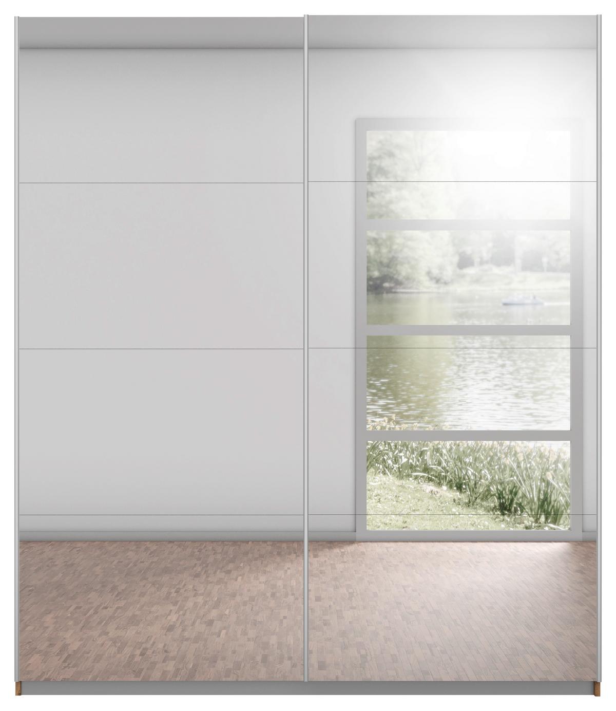 Ormar S Kliznim Vratima Subito - srebrne boje/hrast Artisan, Moderno, drvni materijal/metal (181/197/61cm) - Modern Living