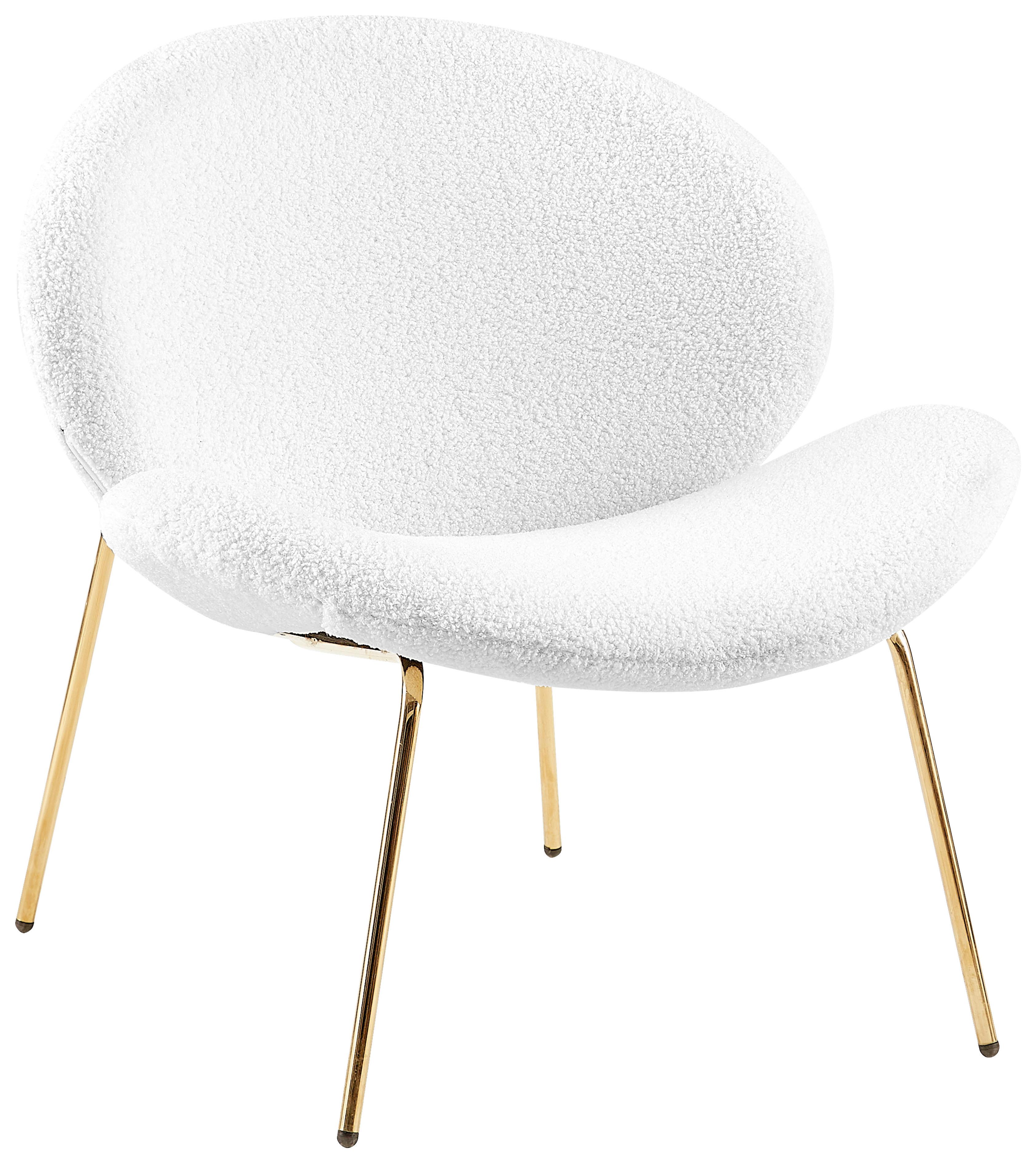 Szék Szett Jaden 125 - aranyszínű/fehér, Modern, textil/fém (73,5/74/75cm) - Kayoom