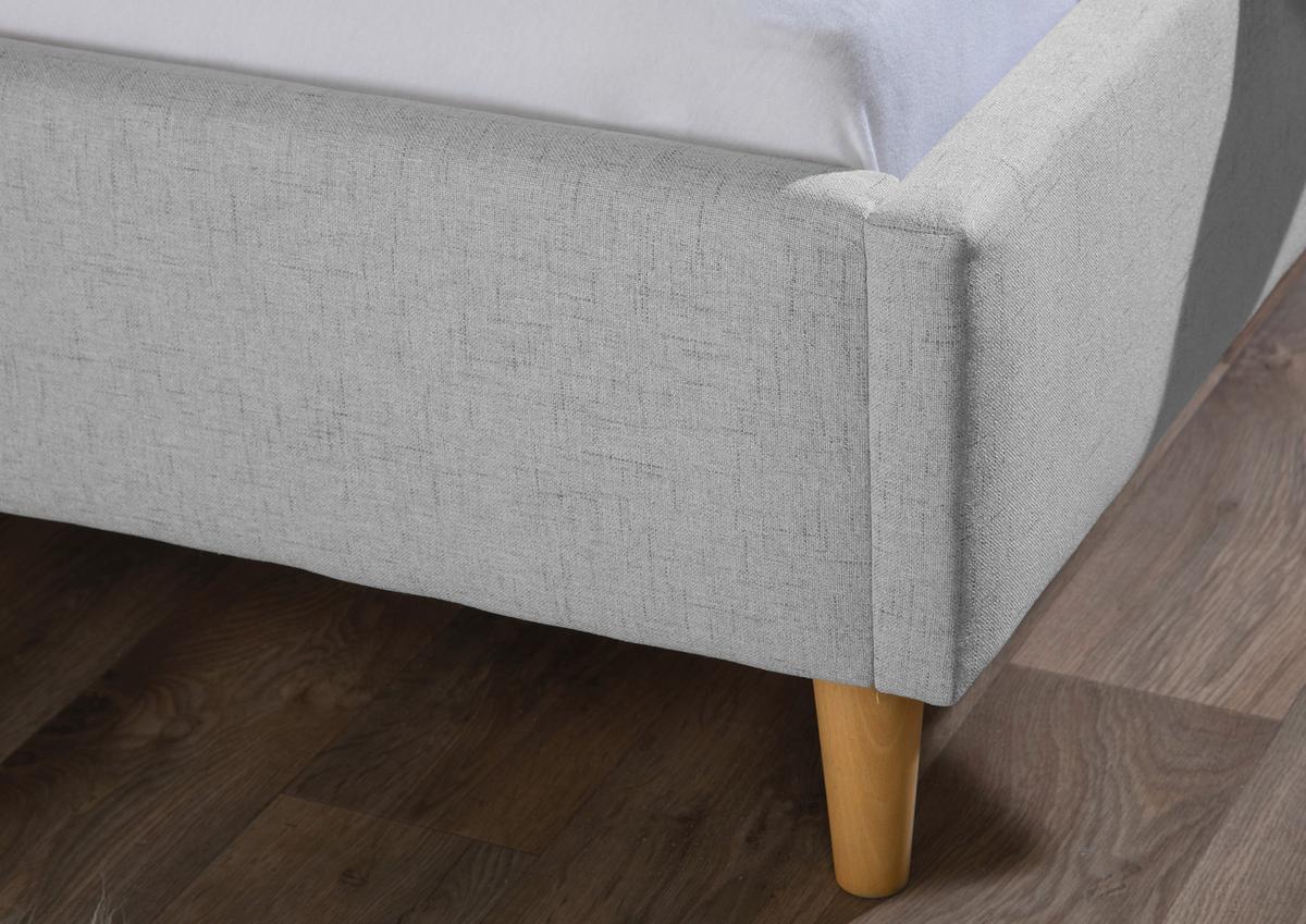 Polsterbett Slade Hellgrau ca. 140x200 cm - Hellgrau/Naturfarben, MODERN, Holz/Textil (140/200cm) - Livetastic