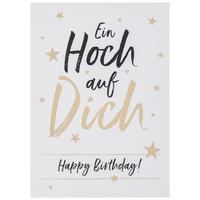 POSTKARTE GOLD - Goldfarben/Schwarz, MODERN, Papier (10,5/14,8cm)