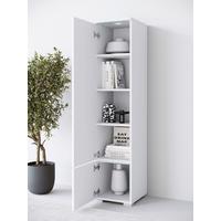 Hochschrank Vera Typ 001 - Weiss Hochglanz/Weiss, Design, Holzwerkstoff/Kunststoff (30/130/33cm) - P & B