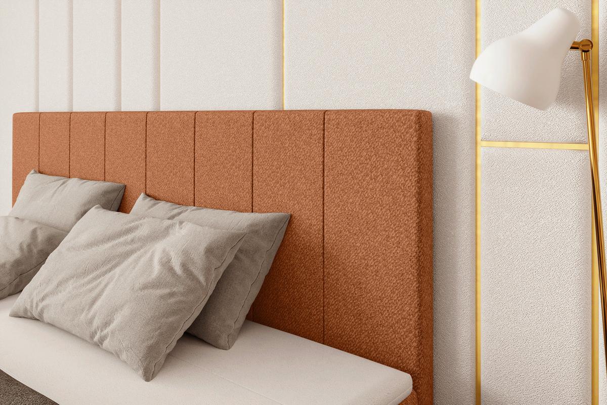 Boxbett Odin Orange ca. 140x200cm - Schwarz/Orange, KONVENTIONELL, Kunststoff/Textil (140/200cm) - Based