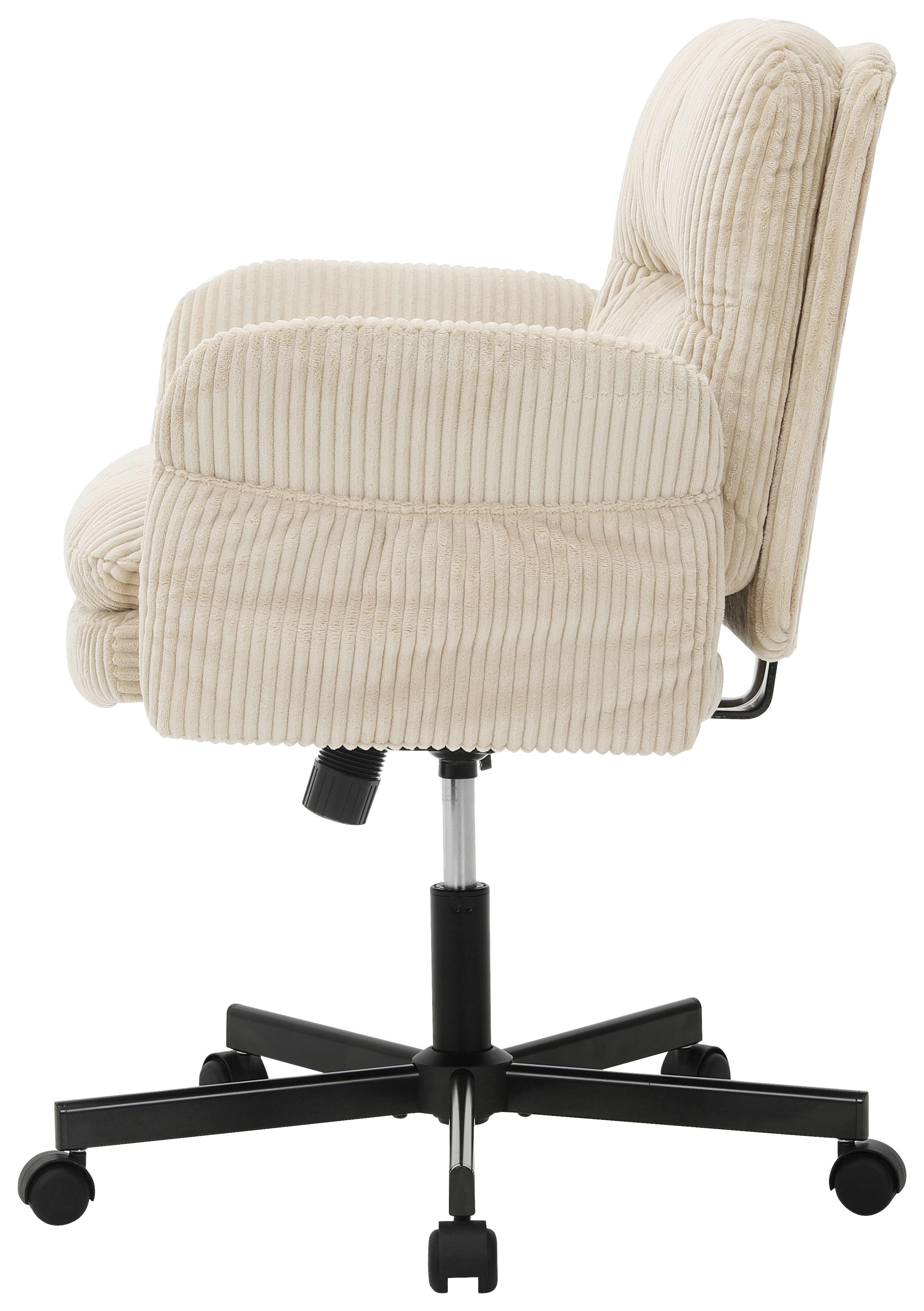 SNURRSTOL LENI - beige/svart, Design, metall/trä (73/87-97/68cm) - Mömax