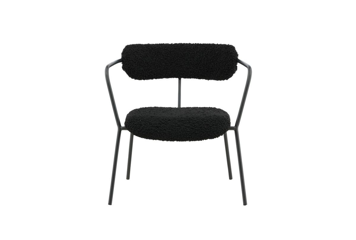 SESSEL DUFFY - Schwarz, Design, Textil/Metall (68/69/67cm) - Livetastic