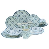 Kombinirani Servis Yara Blue, 16-Delni - modra/bela, Basics, keramika - Creatable