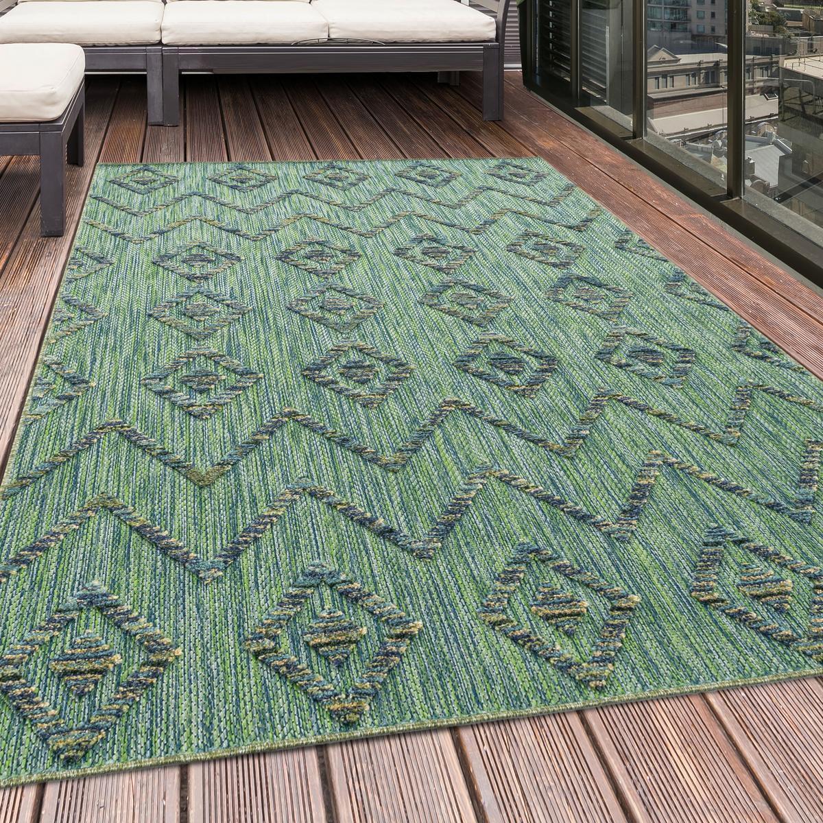 Läufer Bahama Grün ca. 80x250cm - Grün, Design, Textil (80/250cm) - Novel