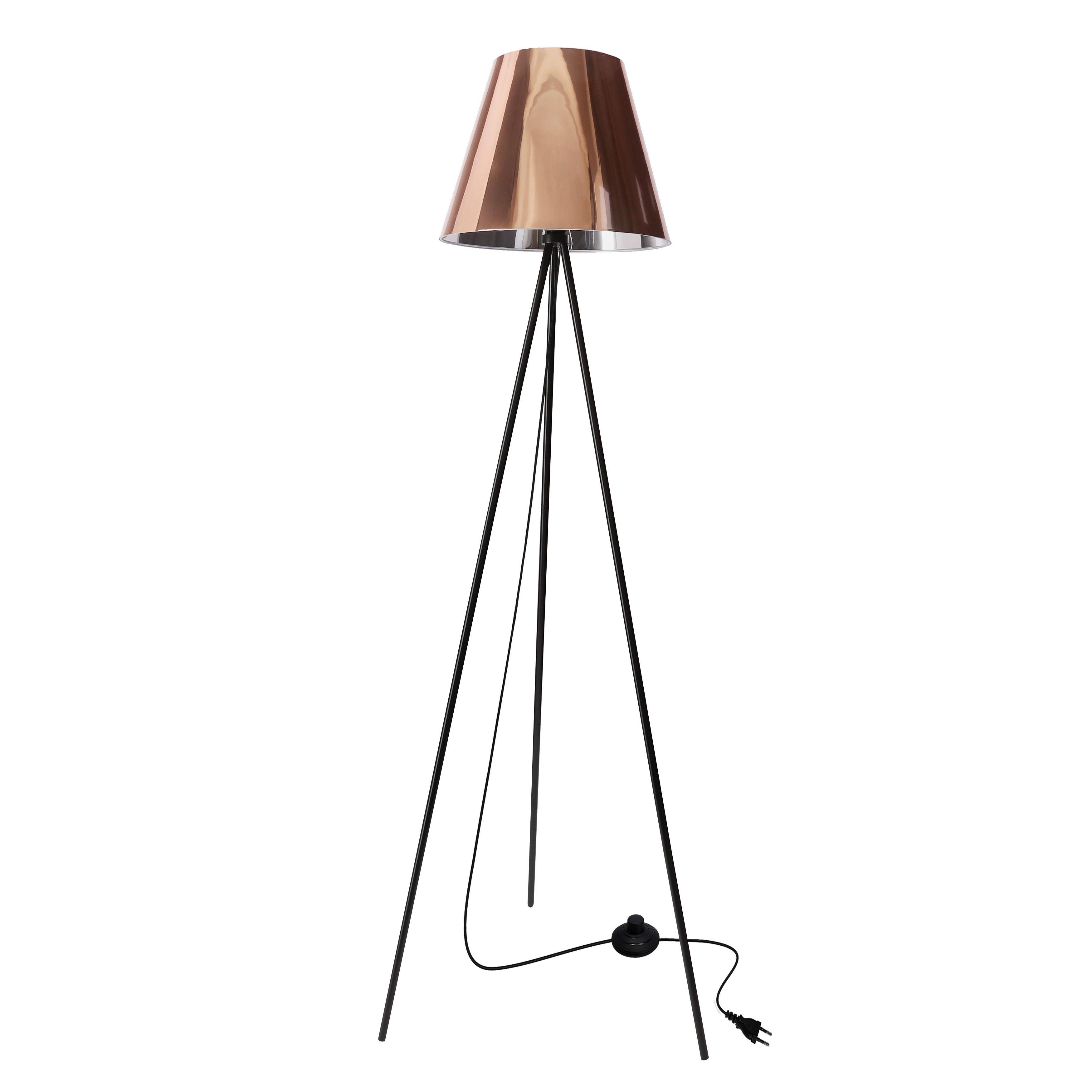 Podna Svjetiljka Platino - bakrene boje/crna, Konvencionalno, metal/plastika (48/48/150cm)