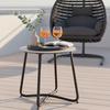 Gartenbeistelltisch Pine Grau/Schwarz - Schwarz/Grau, MODERN, Kunststoff/Metall (50/49,5/50cm) - Bessagi Garden