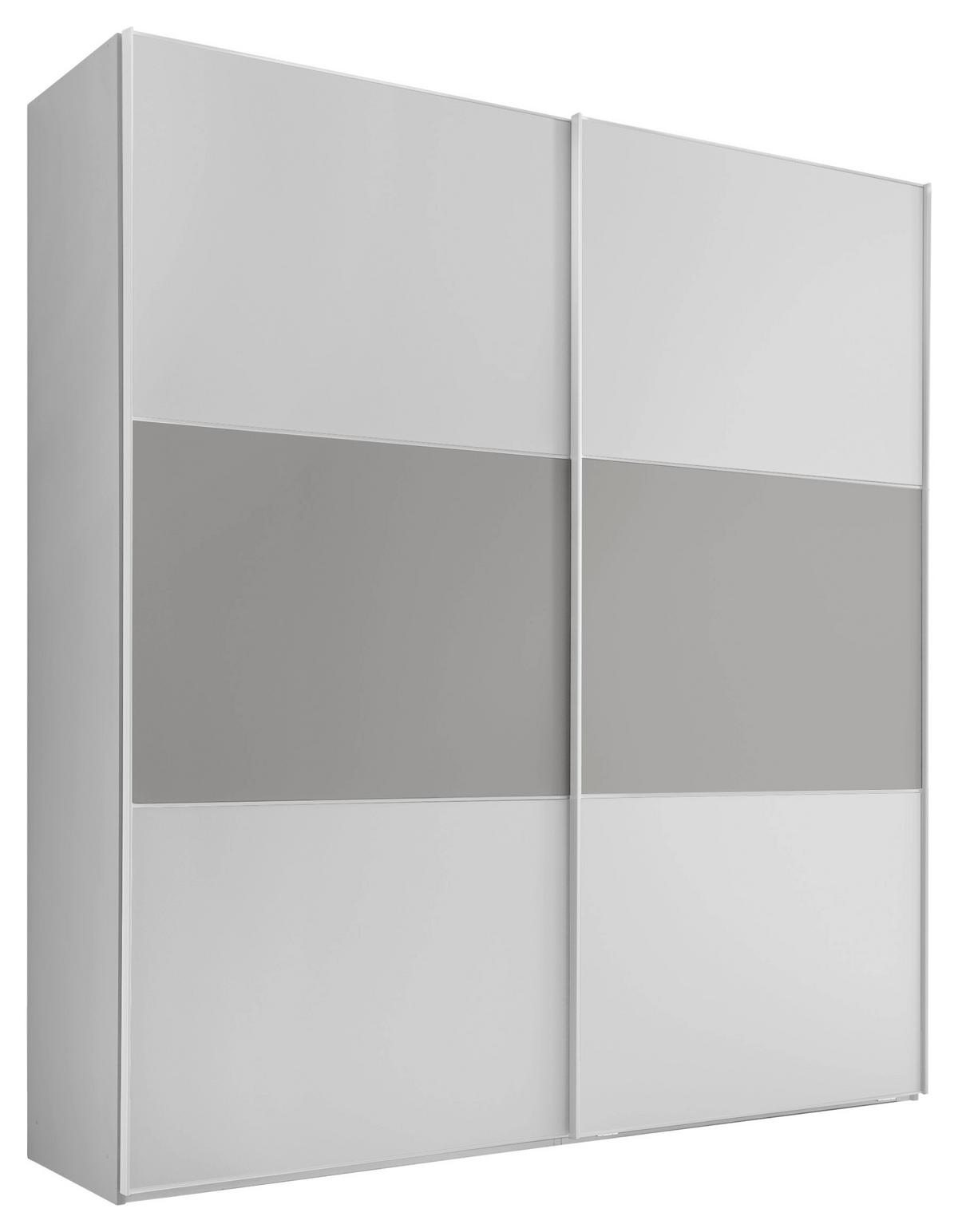 Ormar S Kliznim Vratima Includo - bijela/siva, Moderno, drvni materijal (188/222/68cm) - Premium Living