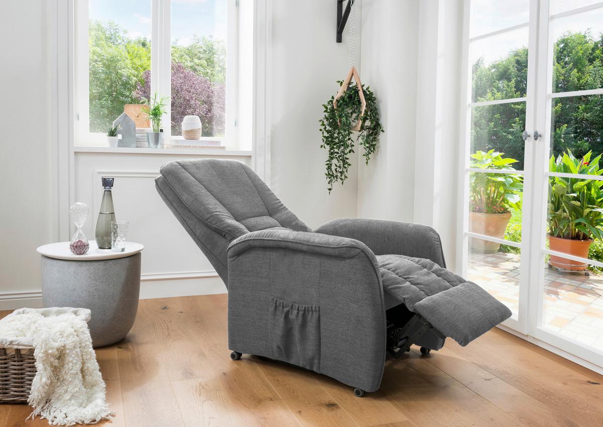 Relaxsessel Harry Dunkelgrau Nylon/Struktur - Dunkelgrün/Dunkelgrau, Design, Kunststoff/Textil (77/107/88cm) - Livetastic