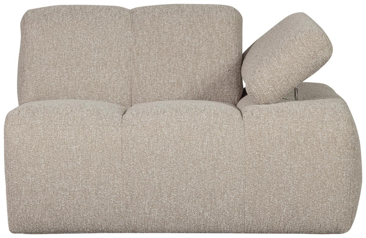 Sofaelement Mojo Beige B: 124cm - Beige/Schwarz, Design, Kunststoff/Textil (124/74/97cm) - Livetastic