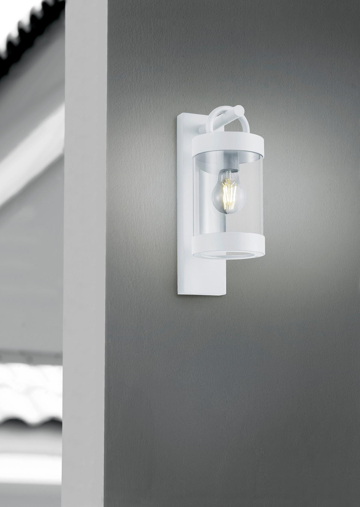 Außenwandleuchte Sambesi in Weiß max. 28 Watt - Weiß, Basics, Metall (12,5/33/18,6cm) - Trio Leuchten