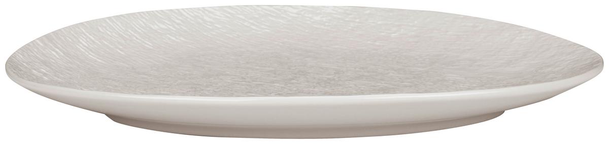 Servierplatte Haruki in Weiß - Weiß, MODERN, Keramik (33,3/29/2,8cm) - Mömax