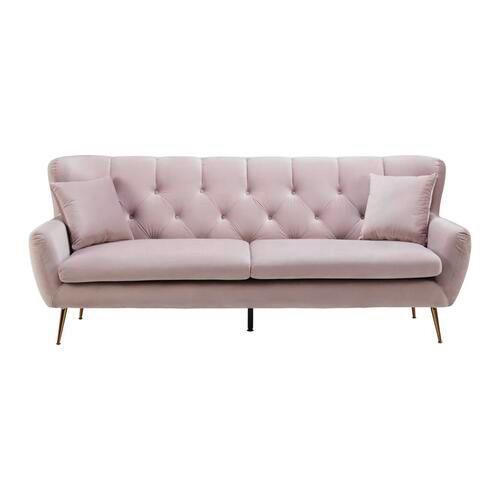 Zofa Liliana, Roza, Žamet - roza/rožnato zlata, Moderno, kovina/tekstil (227/95/93cm) - Bessagi Home