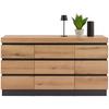 Comodă cu uși CORTE - culoare lemn stejar/gri, Trend, material pe bază de lemn (160,8/92,5/45cm) - Modern Living