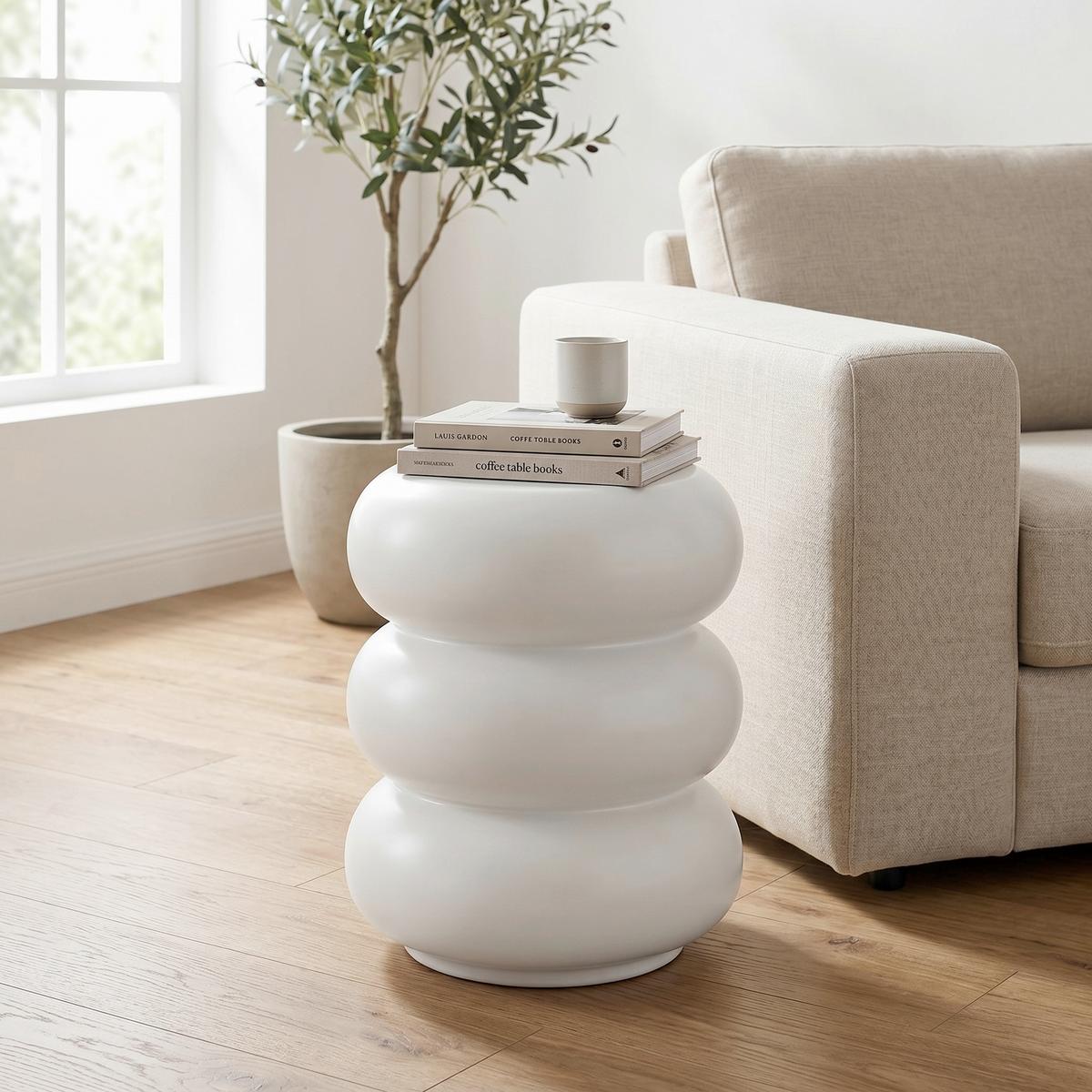 Stočić Holly - bela, Lajfstajl (35/43cm) - Premium Living