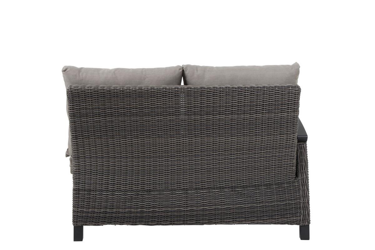 Loungegarnitur Corido Grau - Grau, Basics, Keramik/Kunststoff (302/88/219cm) - Siena Garden