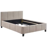 Polsterbett Crazy Beige ca. 140x200cm - Beige/Schwarz, MODERN, Holz/Kunststoff (140/200cm) - Based