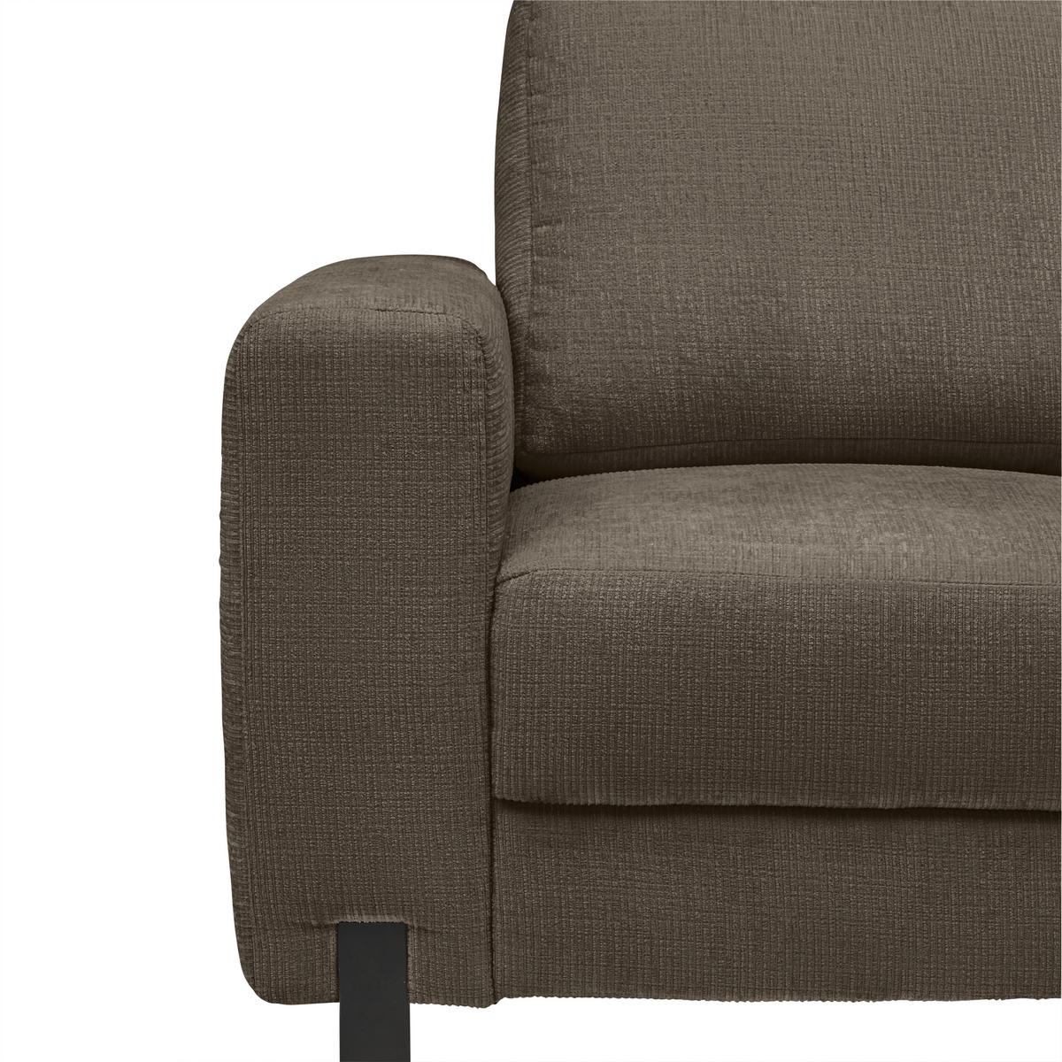 Sessel Piega Braun - Schwarz/Braun, MODERN, Textil/Metall (99/66-87/96cm) - Mömax