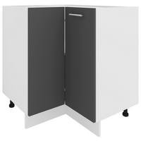 Kotna Spodnja Omarica Esilo, Siva, Bela - bela/barve aluminija, Konvencionalno, kovina/leseni material (76/82/76cm) - MID.YOU