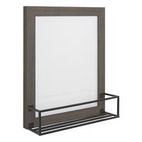 Bilderrahmen Shelf in Natur/Schwarz - Grau, Glas/Papier (27,5/32,5/8,5cm) - Modern Living