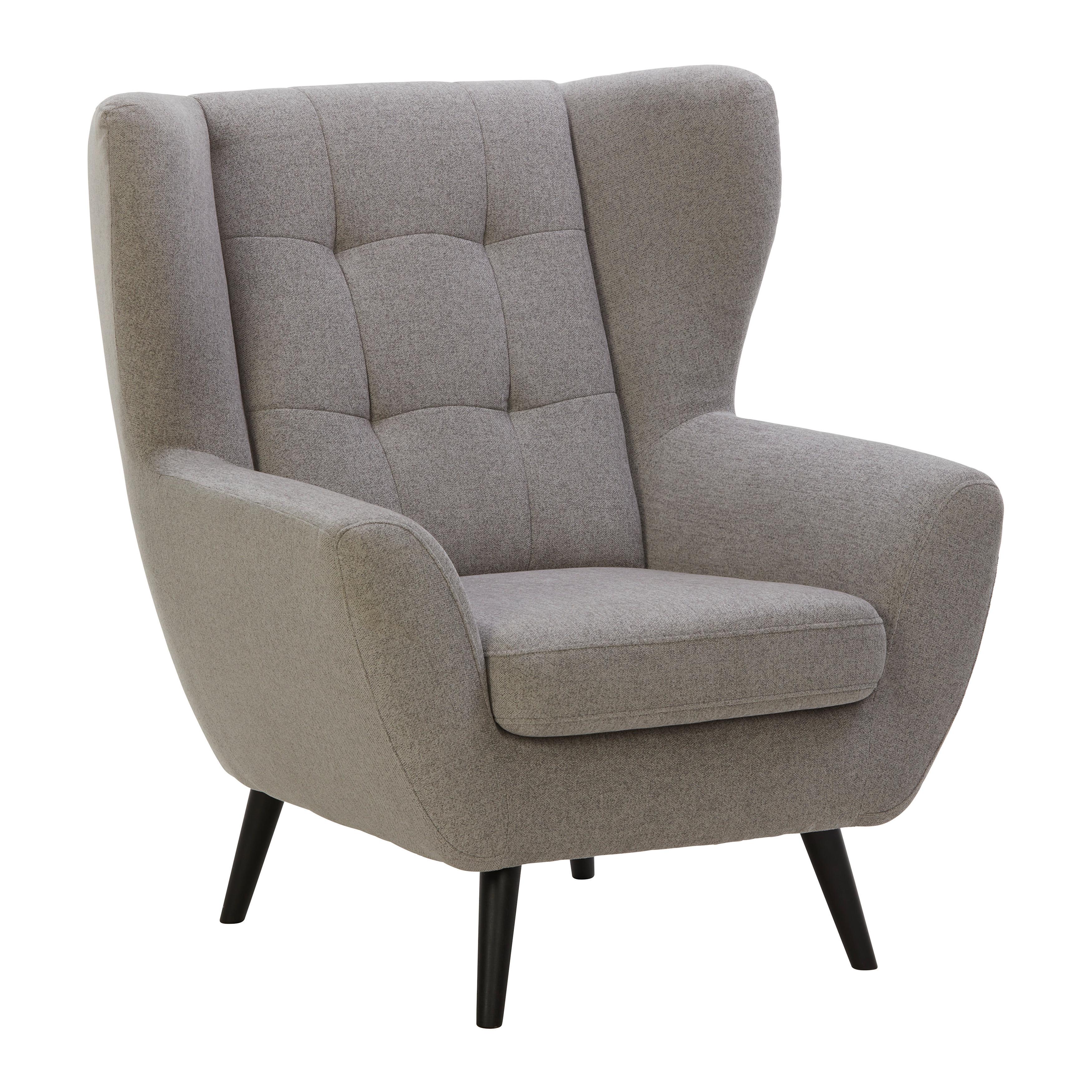 Fotoliu HELSINKI - gri închis/gri, Modern, lemn/textil (91/102/90cm) - Mömax