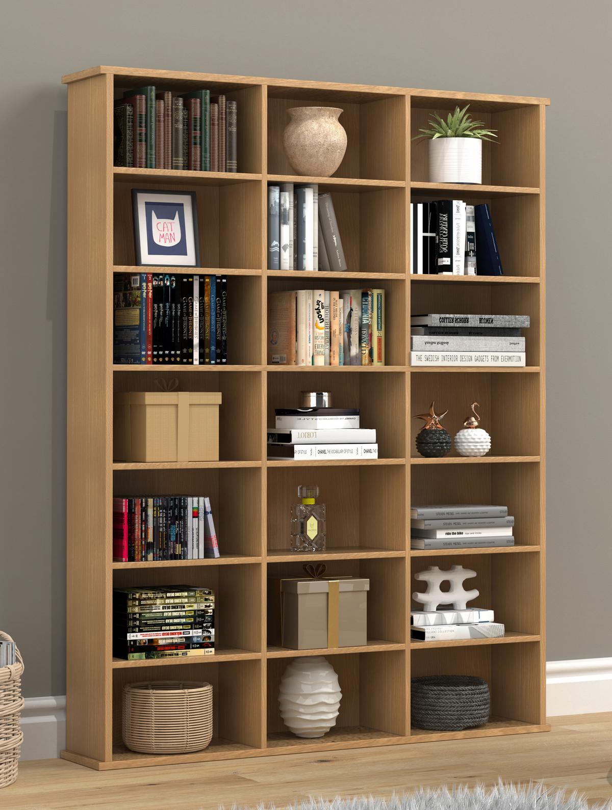 Regal Megosa M, Barva Bukve - barve bukve, Design, leseni material (105/136/19cm) - MID.YOU