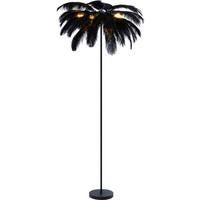 LAMPA STOJĄCA PALMA - czarny, Trend, metal/tkanina (55/160cm) - Novel