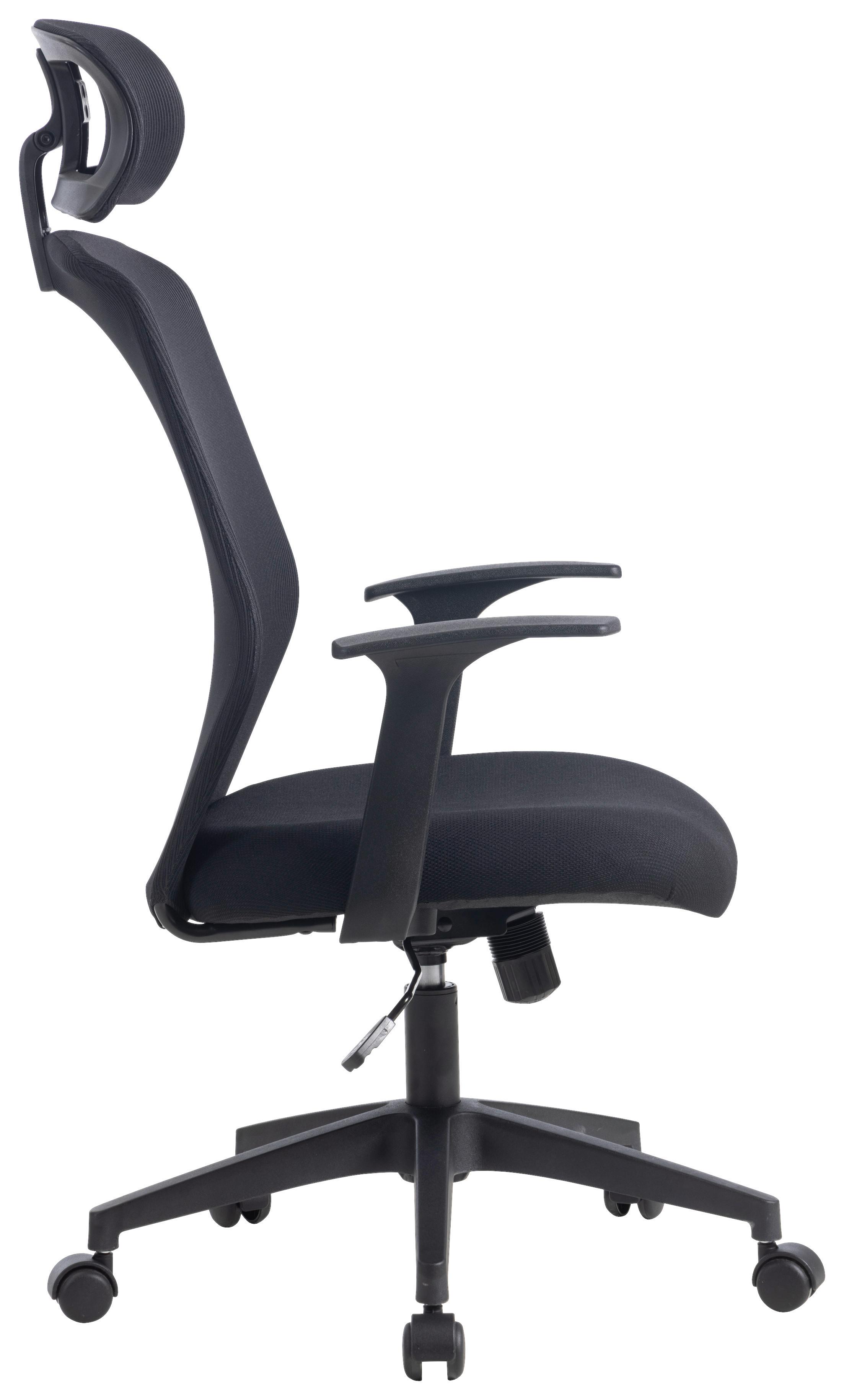 SNURRSTOL PATRIZIA - svart, Design, textil/plast (66/117-124/64cm) - Mömax