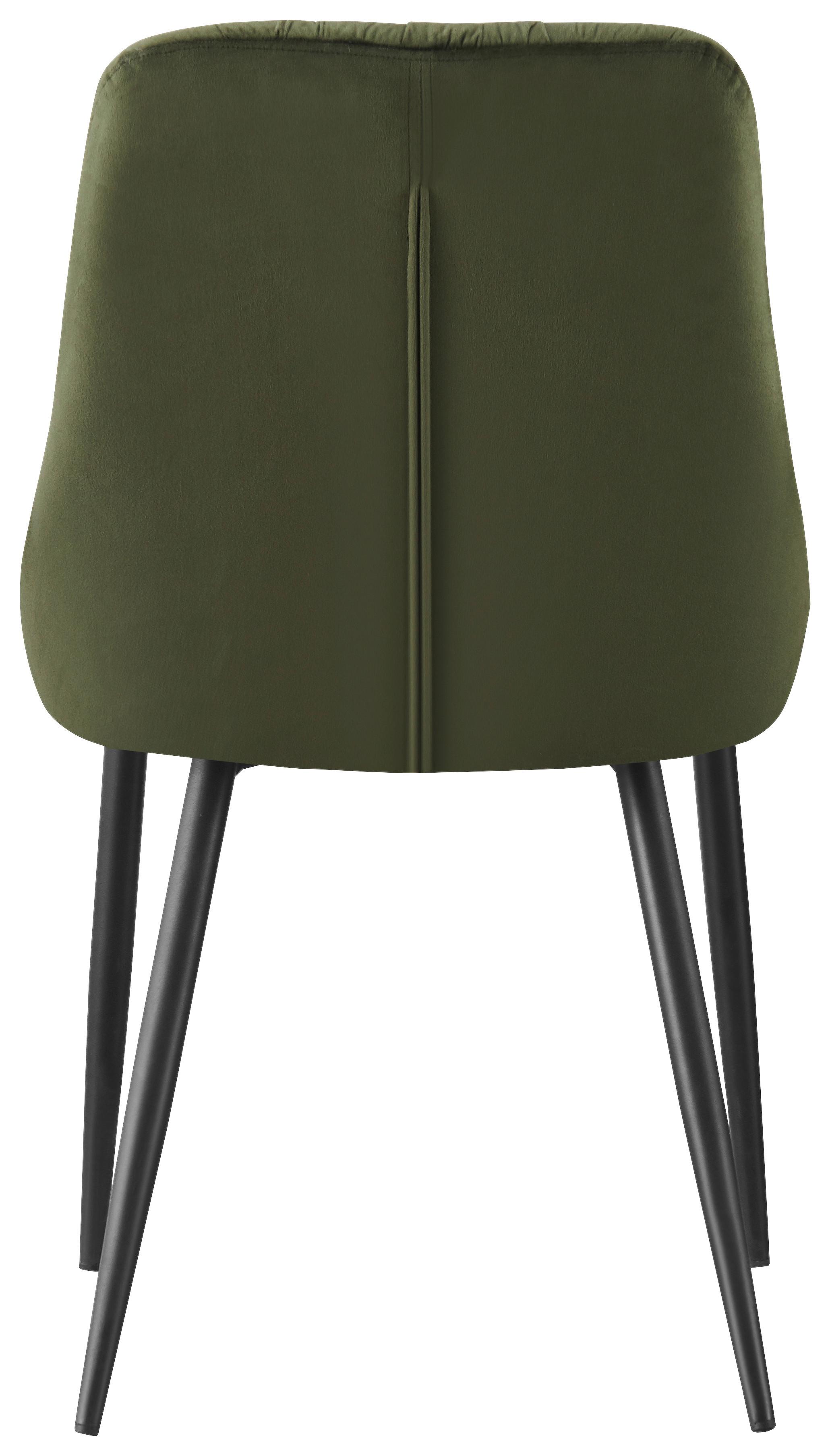 Scaun ALINA - verde/negru, Modern, metal/textil (48/86/60cm) - Mömax