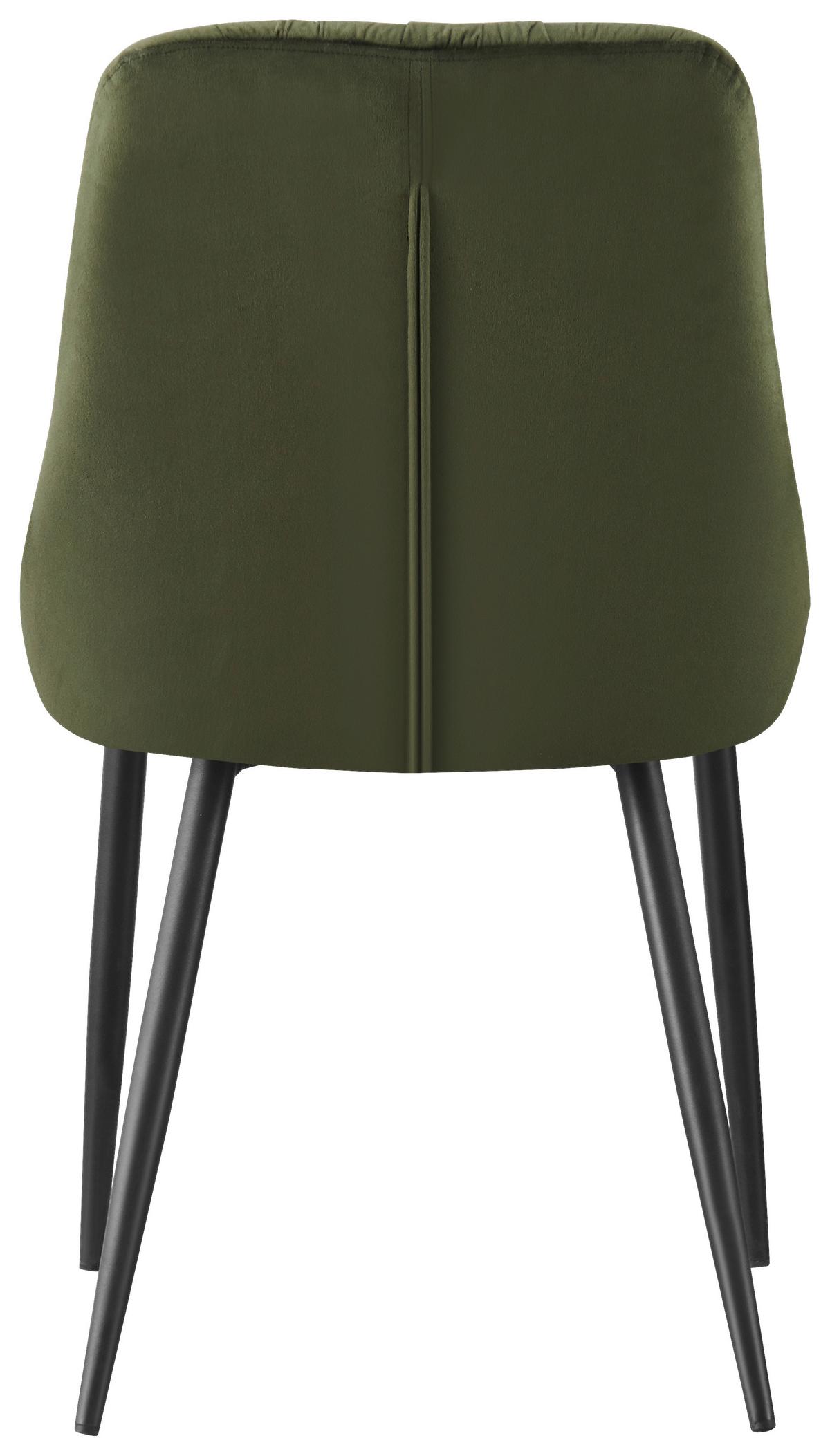 Scaun ALINA - verde/negru, Modern, metal/textil (48/86/60cm) - Mömax