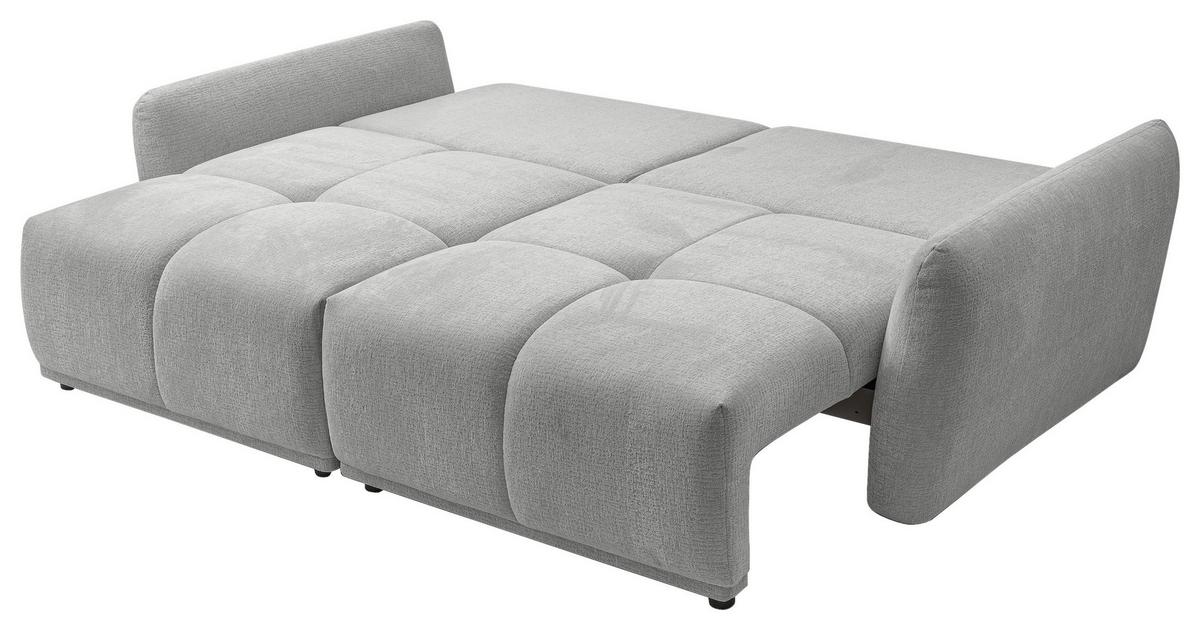 Trosjed Alia - siva/crna, Moderno, tekstil/plastika (254/74-94/119cm) - Premium Living