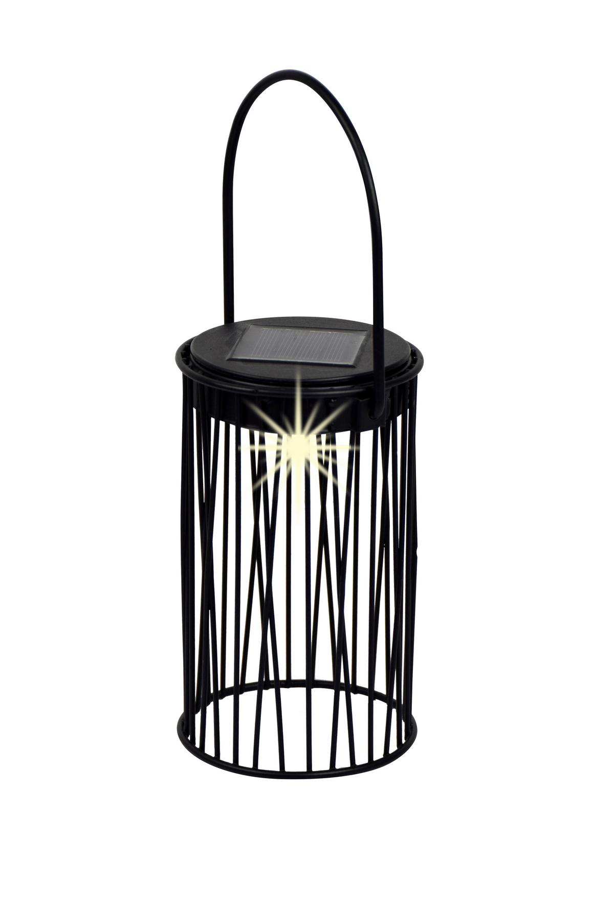 Szolárlámpa Levi - fekete, Modern, műanyag/fém (10/15,8-27cm) - Modern Living