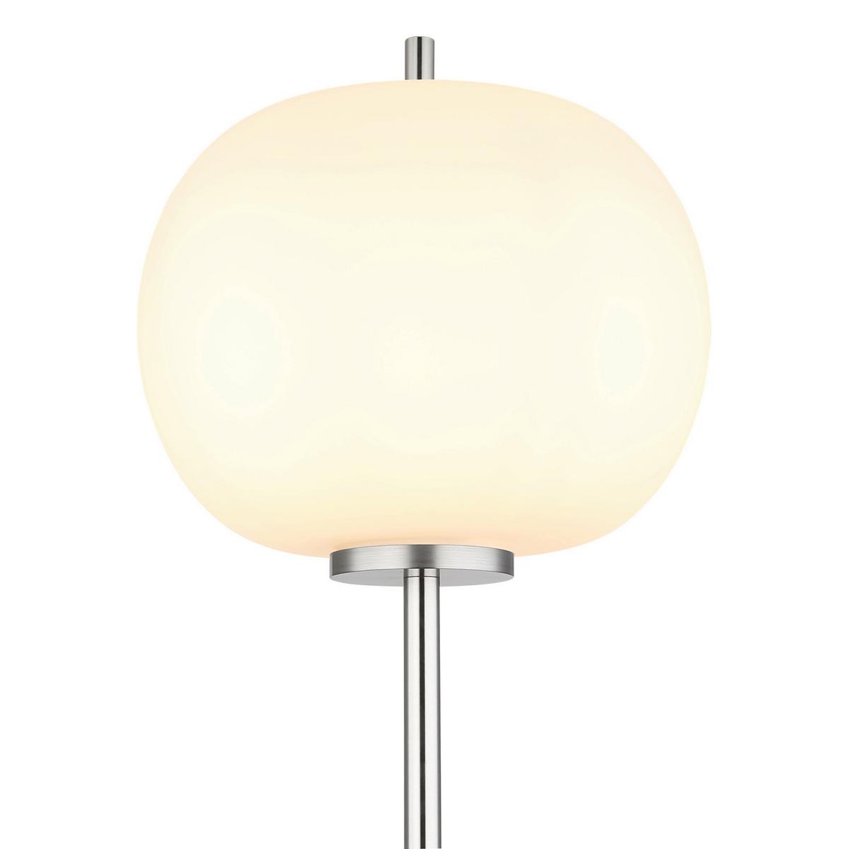 STEHLEUCHTE 15345SNO BLACKY I - Nickelfarben, Konventionell, Glas/Metall (30/160cm) - Globo