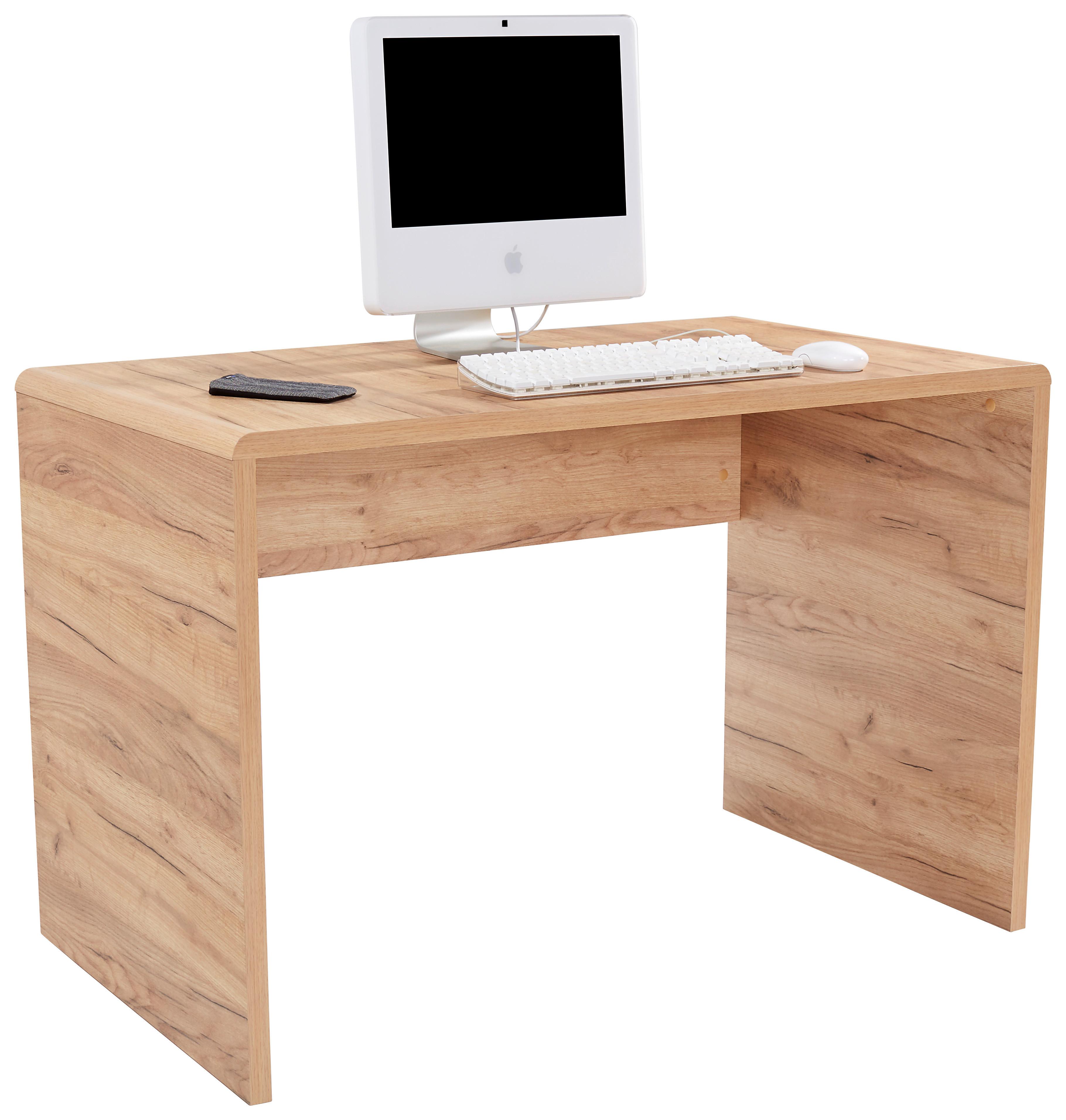 Íróasztal Tölgy Szín Fontana - tölgyfa színű, Modern, faalapú anyag (120/75,5/60cm)